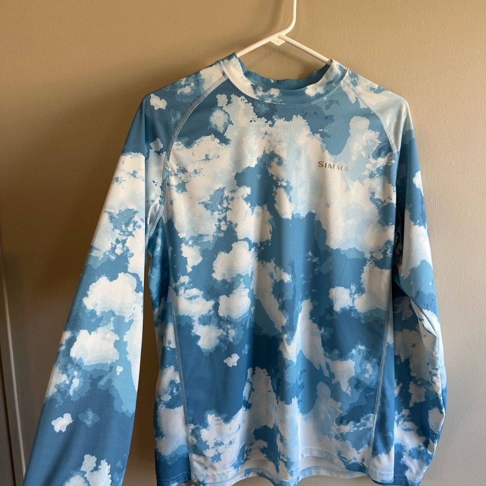 Simms Cloud Pattern Men's Rash Guard - image 2